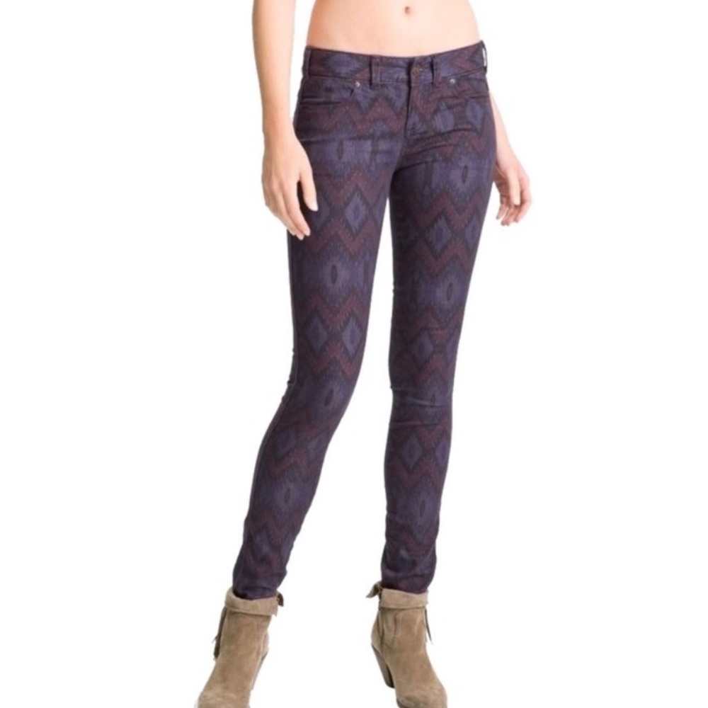 Free People Ikat Purple Denim Jeans
